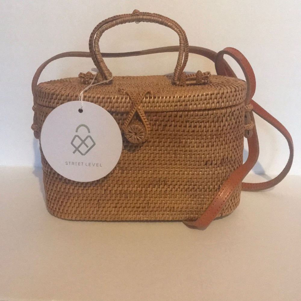 Street Level Rattan Handbag